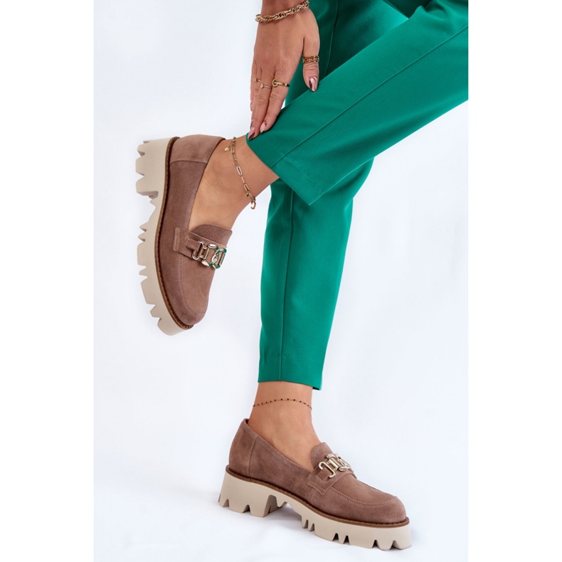 Półbuty Model Laura Messi 2489 Brown - Step in style beżowy 1