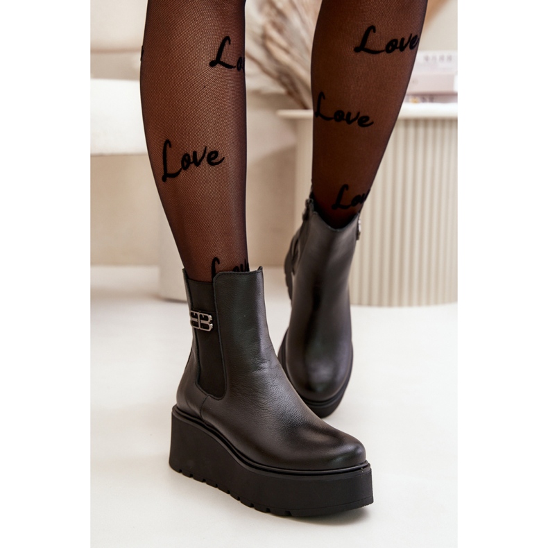 Botki Model Zazoo 60498 Black - Step in style czarne 1