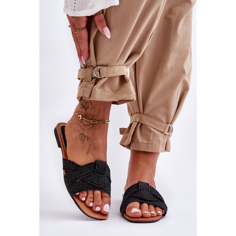 Sandał Klapki Model Aversa W-112 Black - Step in style czarne 1