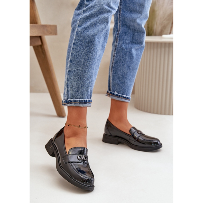 Mokasyny Model Vinceza 58409 Black lakier - Step in style czarne 1