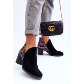 Botki Model Maciejka 04492-99 Black Skóra - Step in style czarne 2