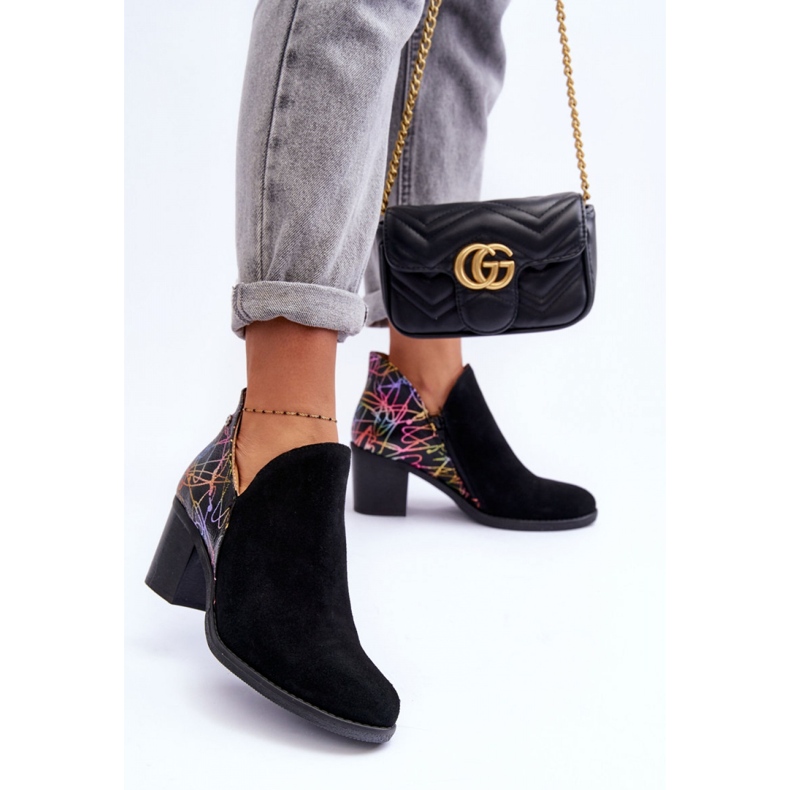 Botki Model Maciejka 04492-99 Black Skóra - Step in style czarne 2