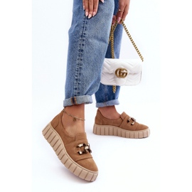 Półbuty Model Lewski 3398 Dark Beige - Step in style beżowy 1