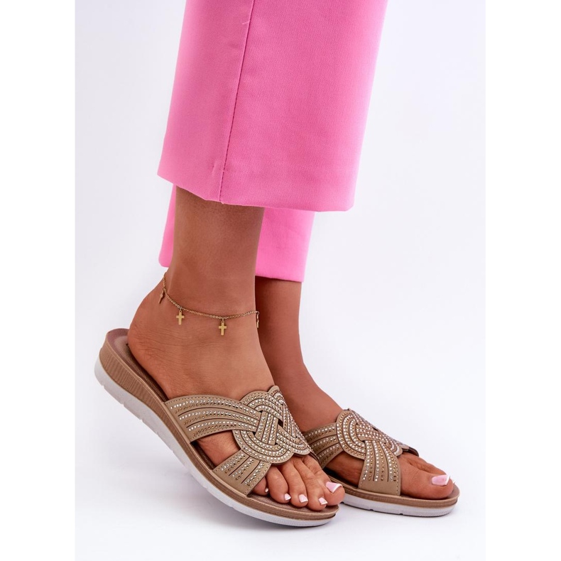 Sandał Klapki Model Inblu BV000037 Beige - Step in style beżowy 1