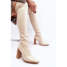 Kozaki Model Orcella 6028 Beige - Step in style beżowy 2
