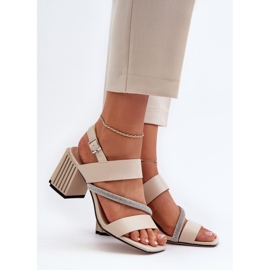 Sandały Model Da MR38-549 Beige - Step in style beżowy 1