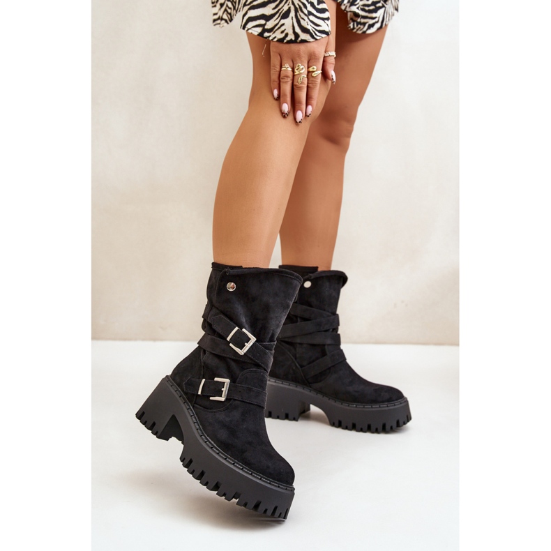 Botki Model Nerelisa QH7825 Black - Step in style czarne 1
