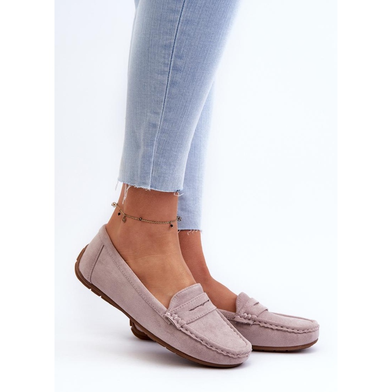 Mokasyny Model Lenvie FT245 Violet - Step in style fioletowe 1