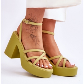 Sandały Model Shemira 78-130 Green - Step in style zielone 1