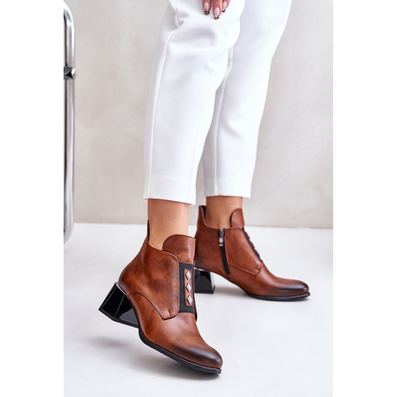 Botki Model Zazoo 60504 Brown - Step in style brązowe 1