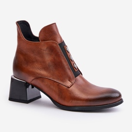 Botki Model Zazoo 60504 Brown - Step in style brązowe 2