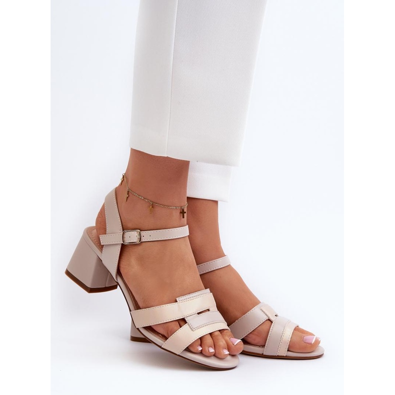 Sandały Model Sergio Leone SK894 Beige - Step in style beżowy 1