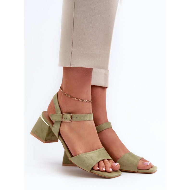 Sandały Model Leisha LT33-10 Green - Step in style zielone 1