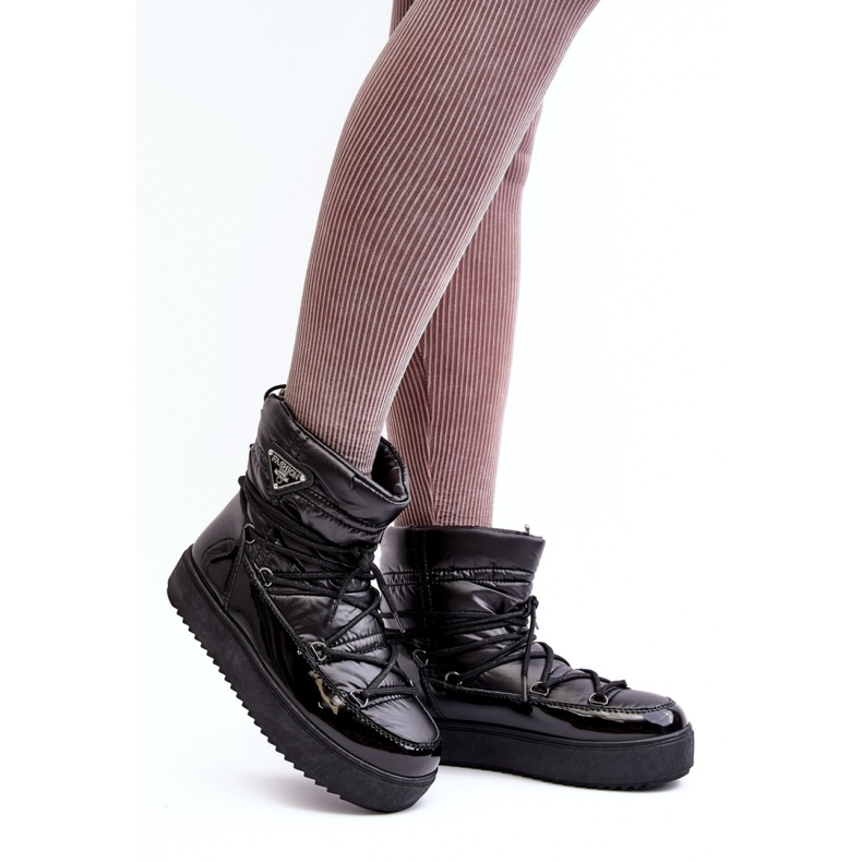 Śniegowce Model Fleure NB606 Black - Step in style czarne 1