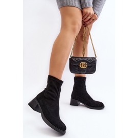 Botki Model Aphroteia 23BT35-6449 Black Zamsz - Step in style czarne 2