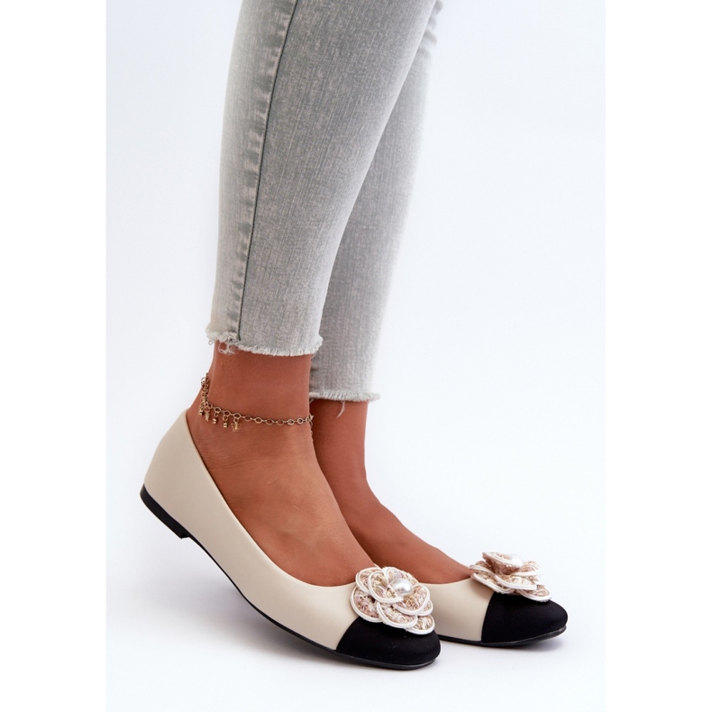 Baleriny Model Divinella T601P Beige - Step in style beżowy 1