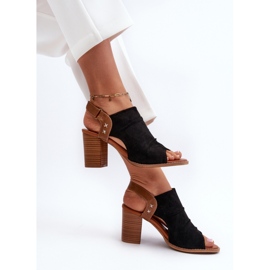 Sandały Model Rosca 24SD35-7184 Black - Step in style czarne 1