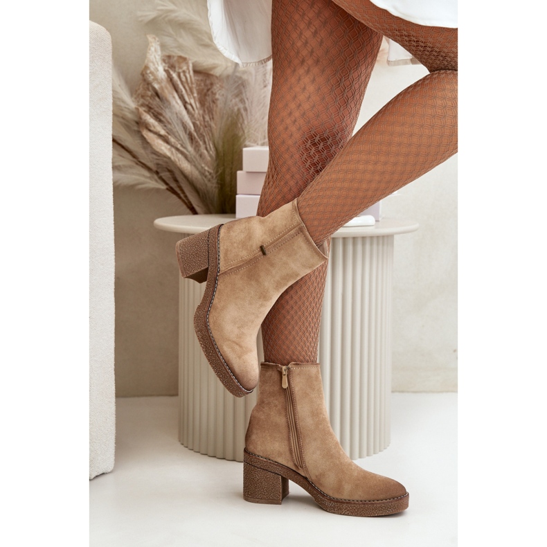 Botki Model Arkesia KE219 Beige - Step in style beżowy 1