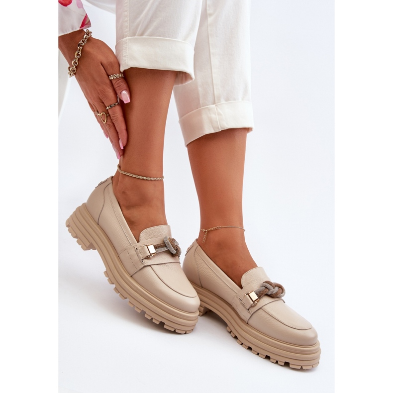 Mokasyny Model Laura Messi 2780 Beige - Step in style beżowy 1