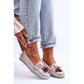 Mokasyny Model Dorine GS37 Grey - Step in style szare 1