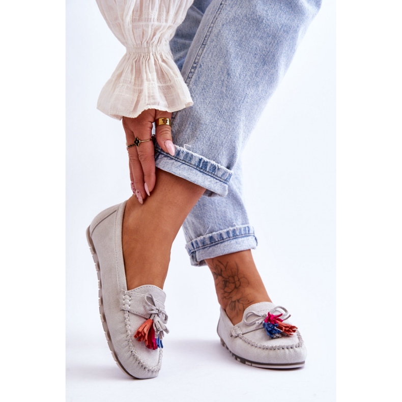 Mokasyny Model Dorine GS37 Grey - Step in style szare 2