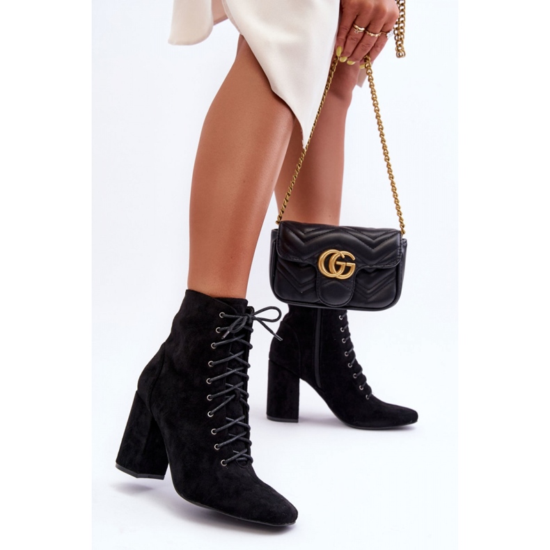 Botki Model Saolio L08-237 Black Zamsz - Step in style czarne 2