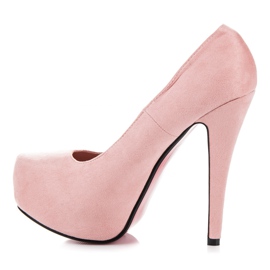 Yes Mile Szpilki na platformie różowe 1