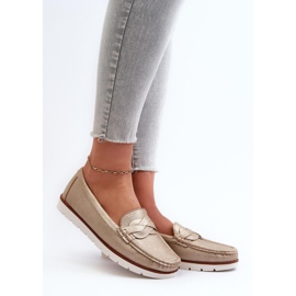 Mokasyny Model Nestalia 834281 Gold - Step in style żółte 1