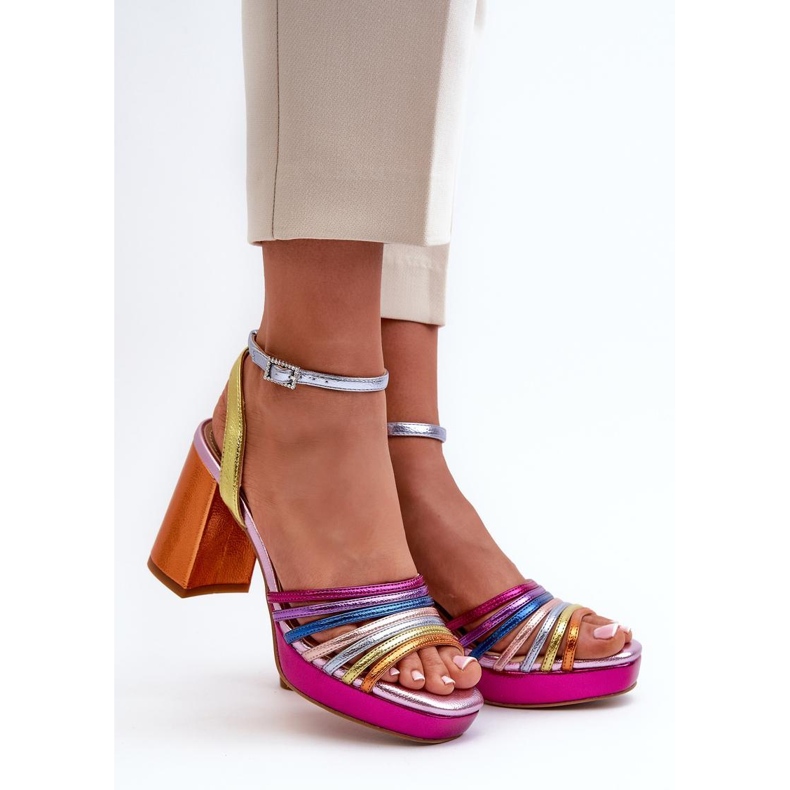 Sandały Model Da CR920 Multicolor Pink - Step in style wielokolorowe 1