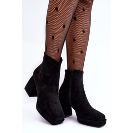 Botki Model Abnous NS293P Black - Step in style czarne 1