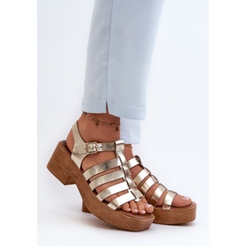 Sandały Model Zazoo 40410 Gold - Step in style żółte 1