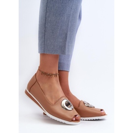 Czółenka Model Biolita ASA135-16 Dark Beige - Step in style beżowy 1