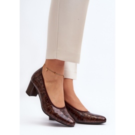 Czółenka Model Cynania 58307 Brown - Step in style brązowe 1