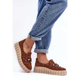 Półbuty Model Lewski 3398 Brown Zamsz - Step in style brązowe 2