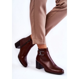Botki Model Astrid BT604 Brown - Step in style brązowe 2