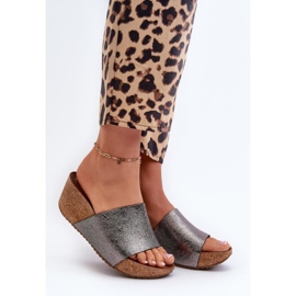 Sandał Klapki Model Zazoo 40291 Grafit - Step in style szare 1