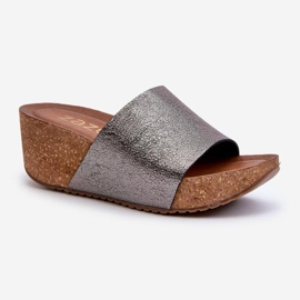 Sandał Klapki Model Zazoo 40291 Grafit - Step in style szare 2