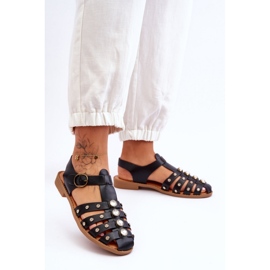 Sandały Model Ascot G-13 Black - Step in style czarne 1