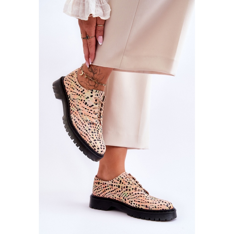 Półbuty Oxfordy Model Maciejka 04087-18 Orange/Black - Step in style pomarańczowe 1