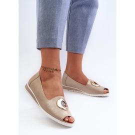 Czółenka Model Biolita ASA135-16 Gold - Step in style żółte 1