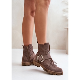 Botki Model Zazoo 2951/037 Dark Beige - Step in style beżowy 1