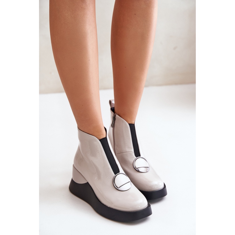 Botki Model Da MR880-136 Light Grey - Step in style szare 1