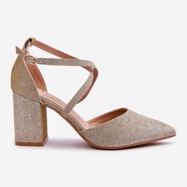 Czółenka Model Galaxy LY-9237-3 Gold - Step in style żółte 2