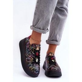 Buty Sportowe Model Maciejka Multicolor czarne 1