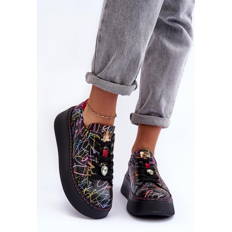 Buty Sportowe Model Maciejka Multicolor czarne 1
