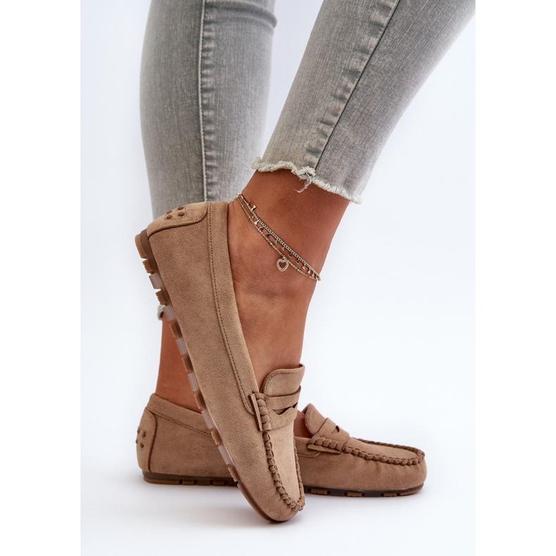 Mokasyny Model 24PB02-7673 Dark Beige beżowy 2