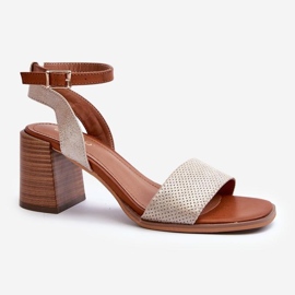 Sandały Model Ronvia 24SD35-7082 Gold - Step in style żółte 2