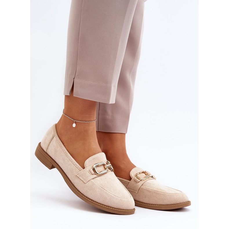 Mokasyny Model 8336-79 Beige beżowy 1
