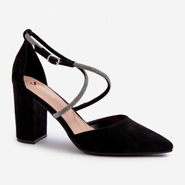 Czółenka Model Lagra QA205P Black - Step in style czarne 2