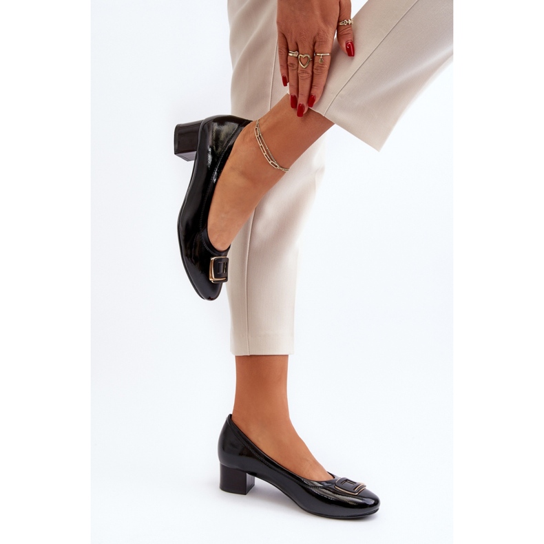 Czółenka Model Enollia 58248 Black - Step in style czarne 1